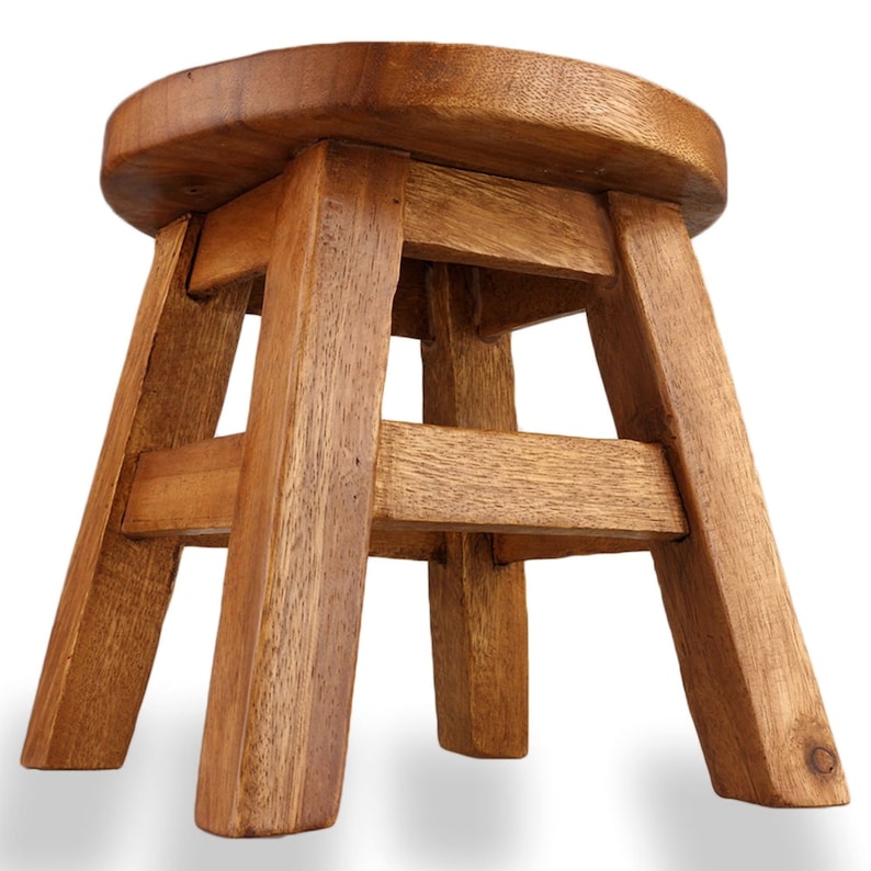Kids Handcrafted Wooden Animal Stool - Frog