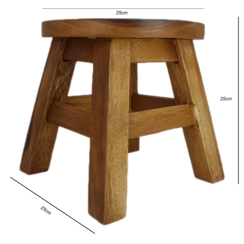 Kids Handcrafted Wooden Animal Stool - Frog