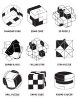 Wooden Brain Teaser Puzzle Gift Box - 9 individual mechanical Puzzles