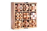 Wooden Brain Teaser Puzzle Gift Box - 9 individual mechanical Puzzles