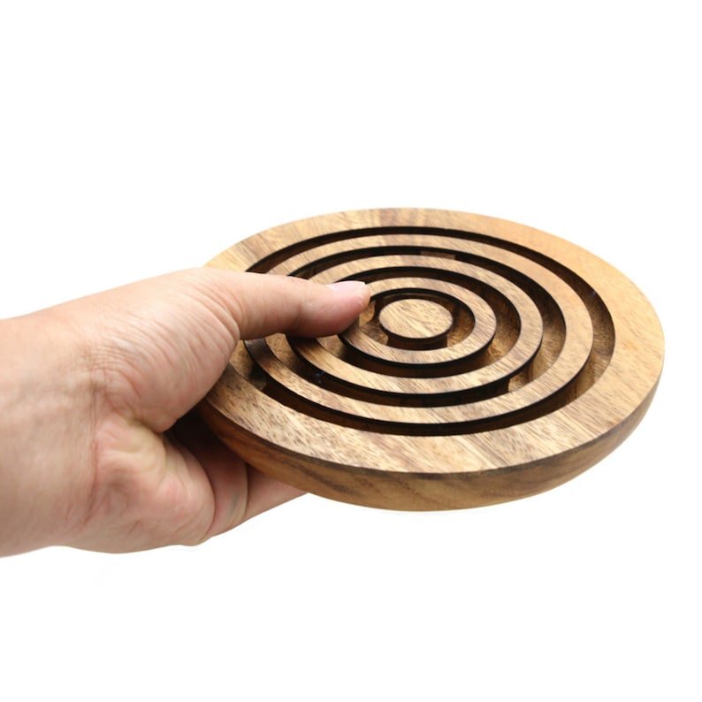 Marble Spiral Wooden 3D Brain Teaser Puzzle