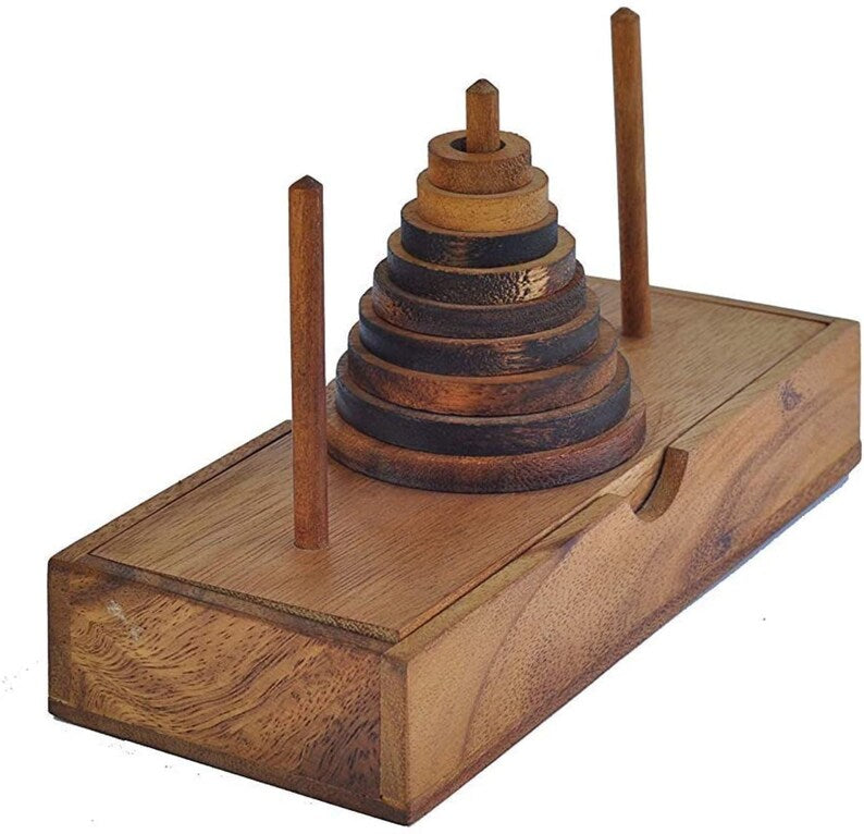 Wooden 9 Ring Brain Teaser Puzzle