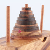 Wooden 9 Ring Brain Teaser Puzzle