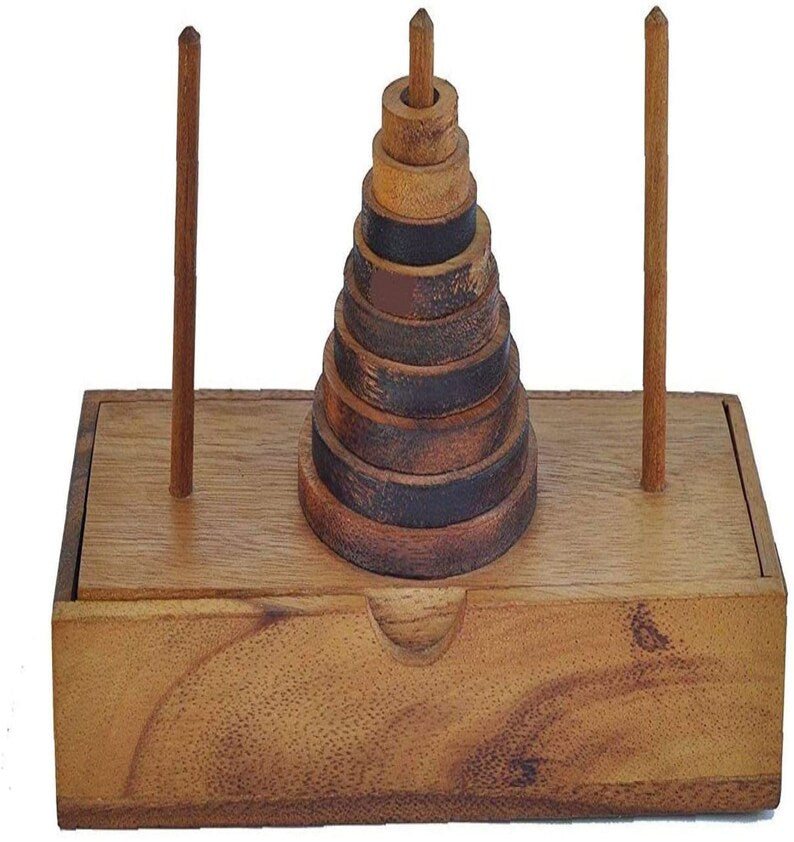 Wooden 9 Ring Brain Teaser Puzzle