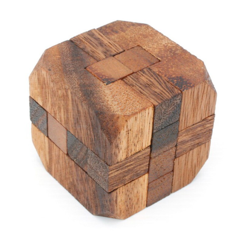 Wooden Brain Teaser Puzzle Gift Box - 12 Individual Mechanical Puzzles