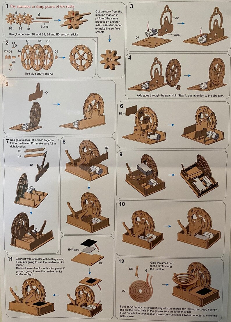 DIY Building Kit - Marble Run Coaster Puzzle