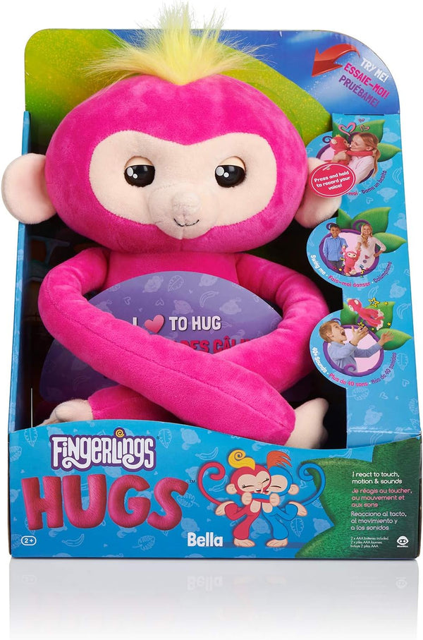 Fingerlings Hugs - Advanced Interactive Plush Monkey (Pink)