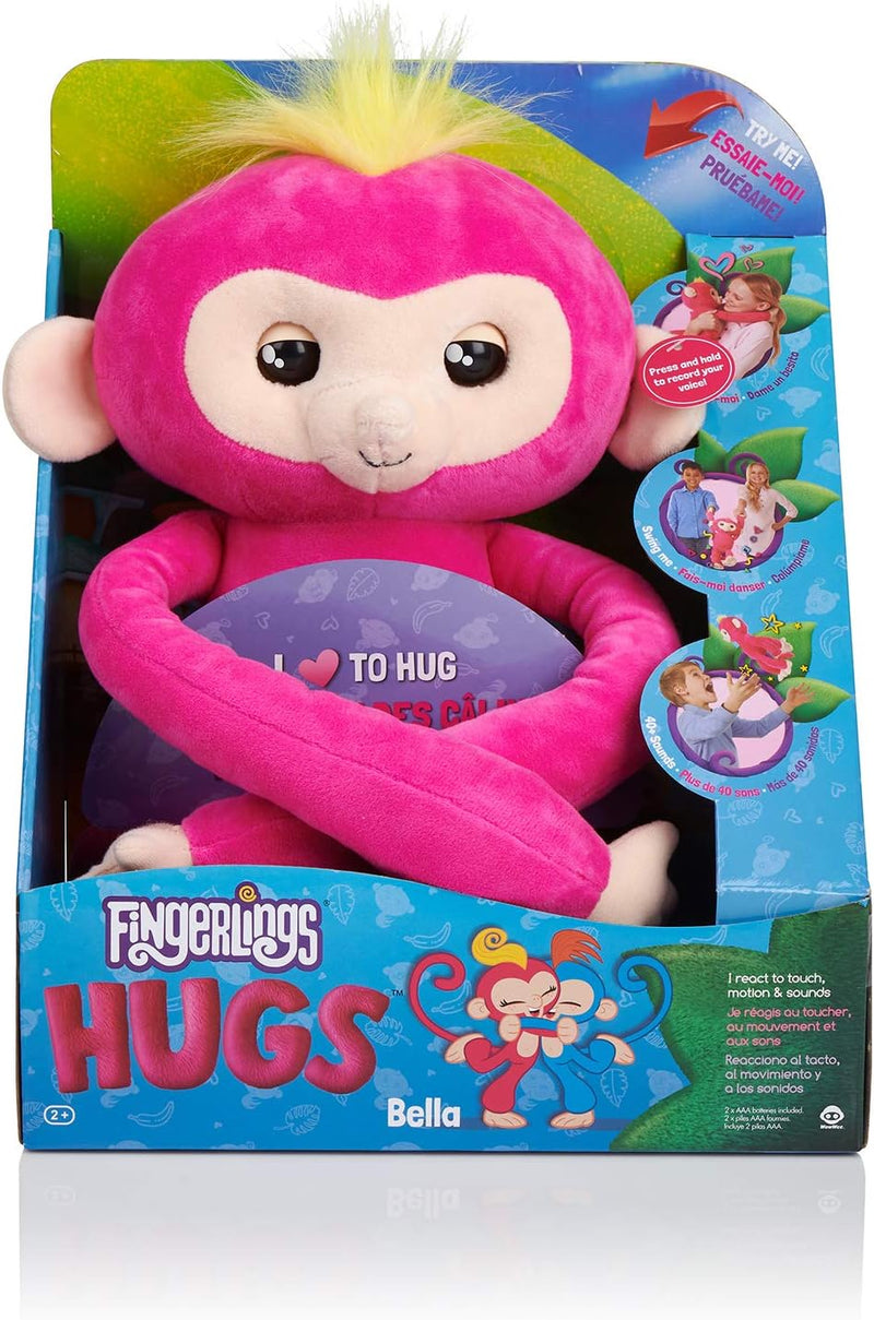 Fingerlings Hugs - Advanced Interactive Plush Monkey (Pink)