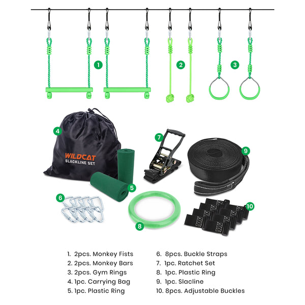Kids Wildcat Slackline Swing Set