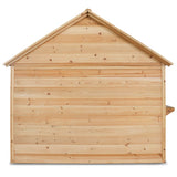 Kids Natural Barn Cubby House with Flooring, Snack Window, Letterbox & Veranda