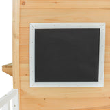 Kids Natural Barn Cubby House with Flooring, Snack Window, Letterbox & Veranda