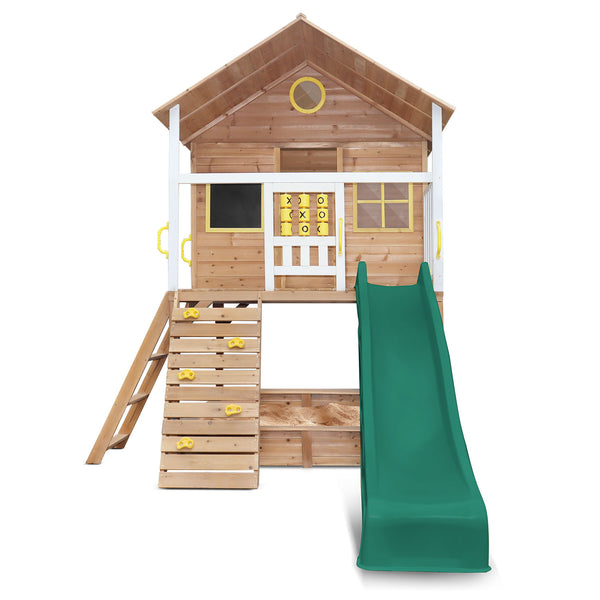 Queenslander Style Cubby House + Green Slide