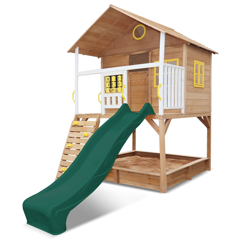 Queenslander Style Cubby House + Green Slide