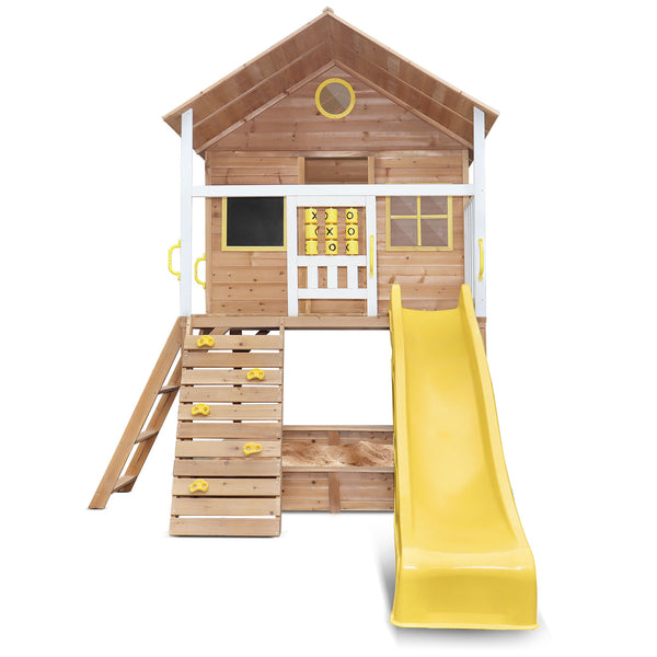 Queenslander Style Cubby House + Yellow Slide