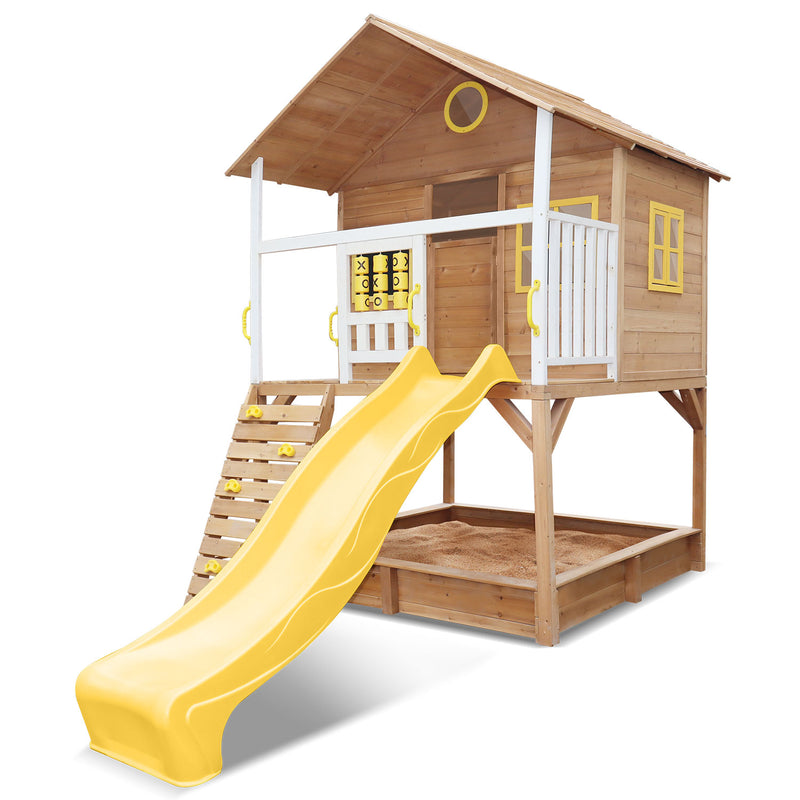 Queenslander Style Cubby House + Yellow Slide
