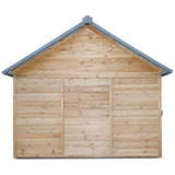Kids Rural Style Cubby House with Barn Doors, Corrugated Roof &amp; Natural Finish