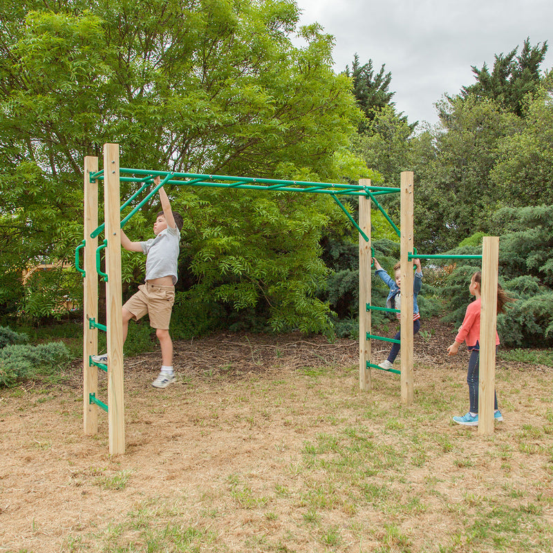 Kids Timber Standalone Monkey Bar Set (2.5m)