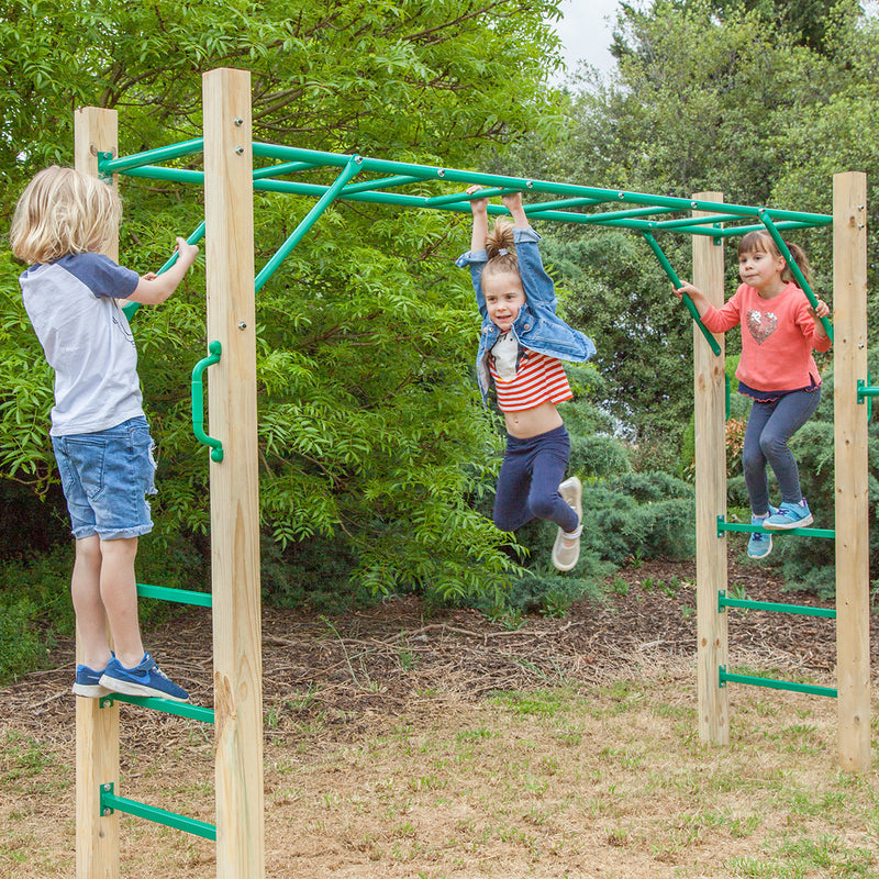 Kids Timber Standalone Monkey Bar Set (2.5m)