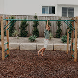 Kids Timber Standalone Monkey Bar Set (3m)