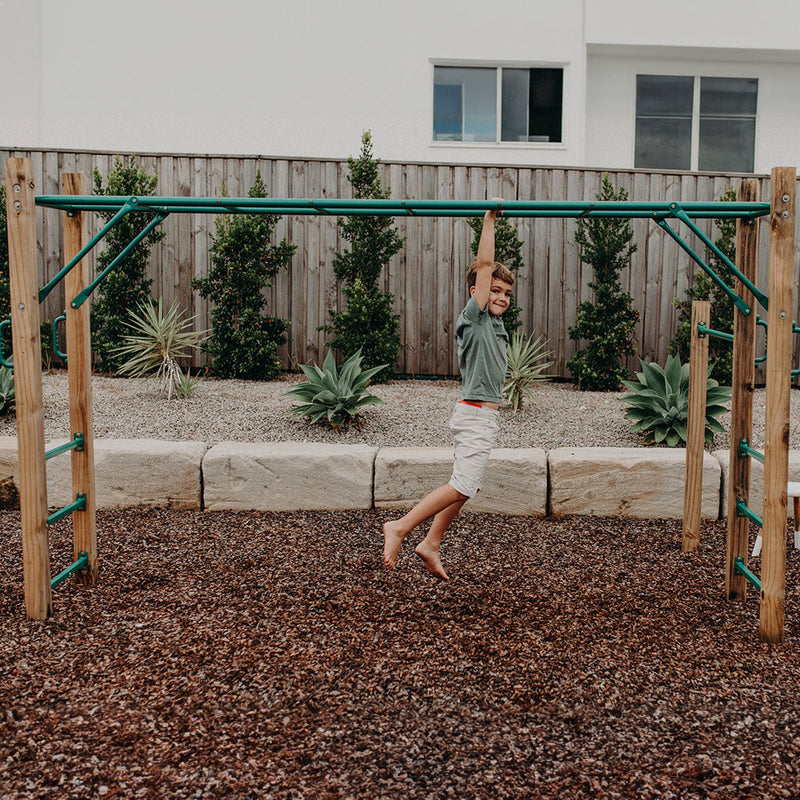 Kids Timber Standalone Monkey Bar Set (3m)