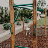 Kids Timber Standalone Monkey Bar Set (3m)