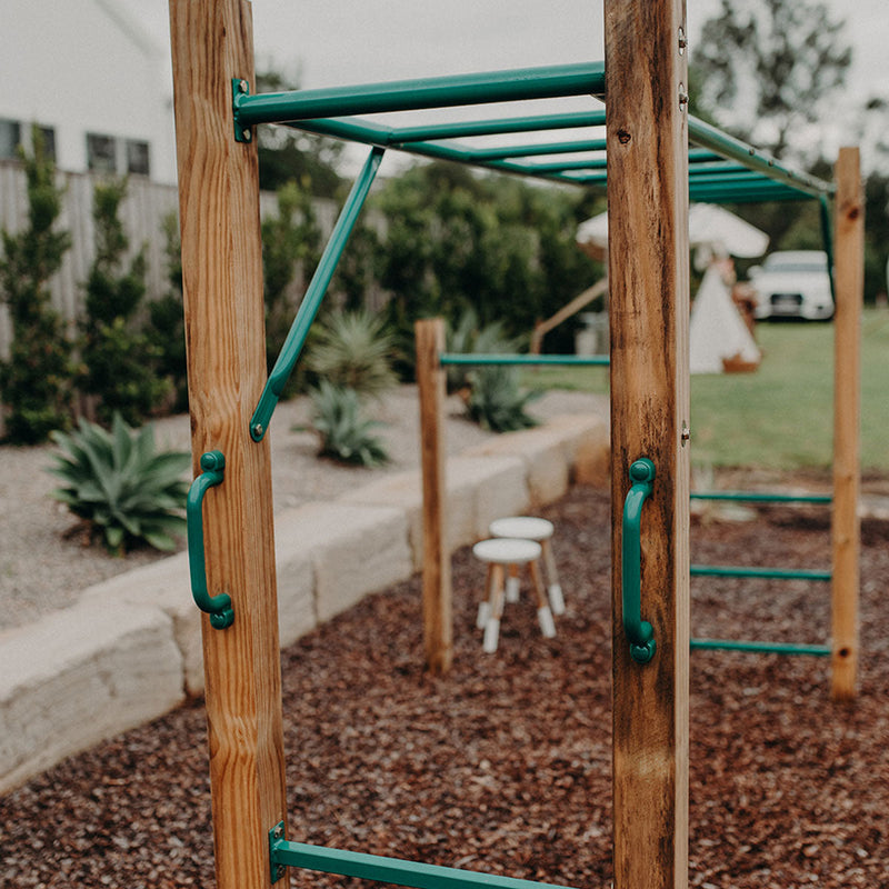 Kids Timber Standalone Monkey Bar Set (3m)