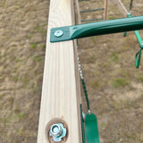 Kids Multi-Fun Monkey Bars & Triple Swing Timber Set