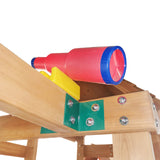 Kids Giant Multi-Zone Play Centre with Tower, Swings, Monkey Bars + Yellow Slide