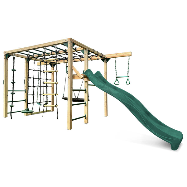 Kids Orangutan Climbing Cube Jungle Gym + Green Slide