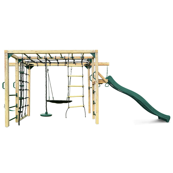 Kids Orangutan Climbing Cube Jungle Gym + Green Slide
