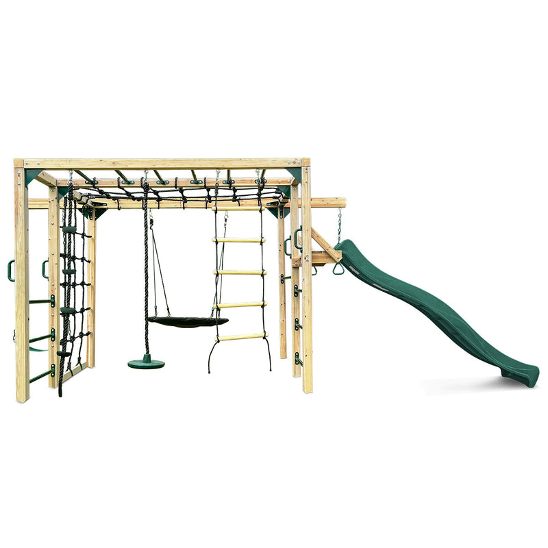 Kids Orangutan Climbing Cube Jungle Gym + Green Slide