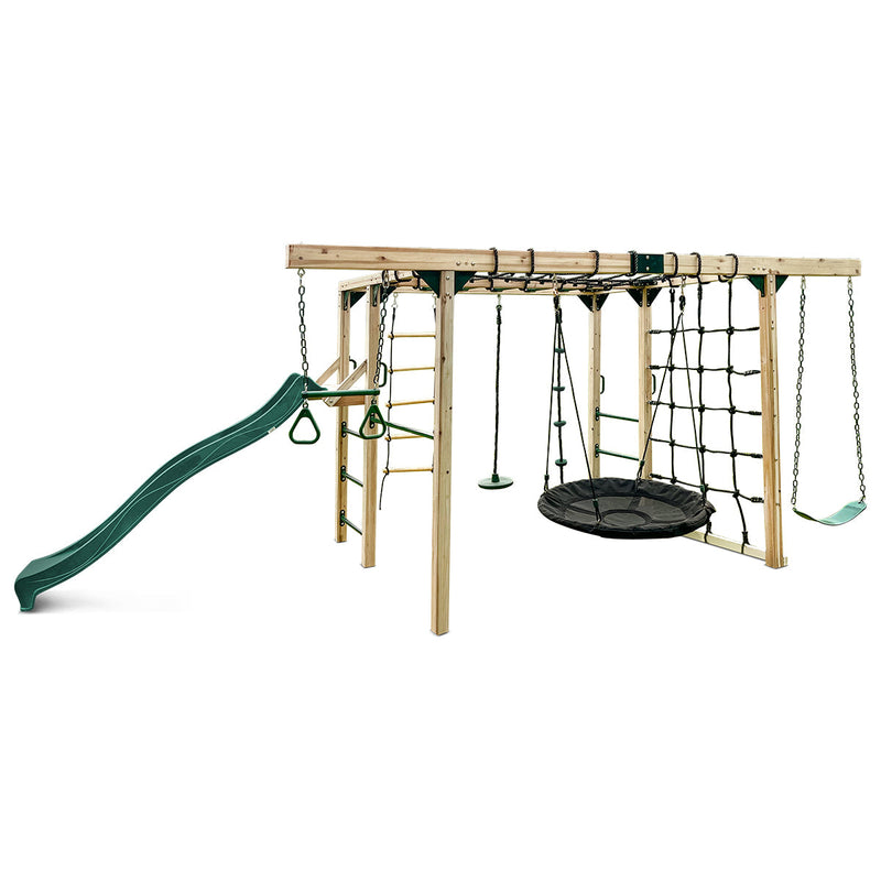 Kids Orangutan Climbing Cube Jungle Gym + Green Slide