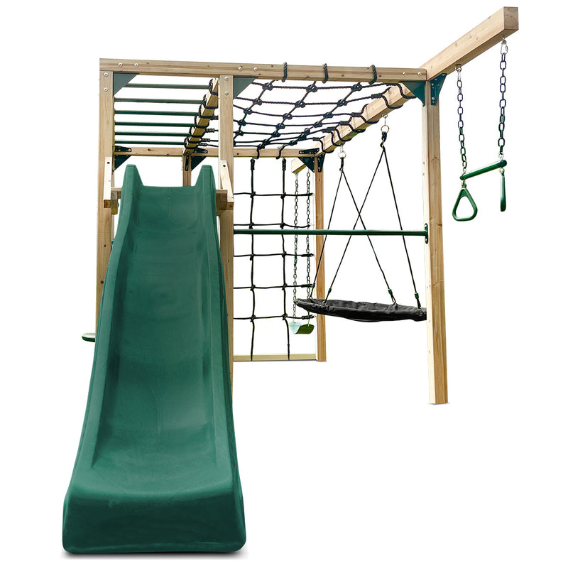 Kids Orangutan Climbing Cube Jungle Gym + Green Slide