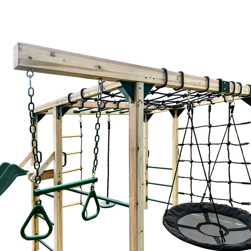 Kids Orangutan Climbing Cube Jungle Gym + Green Slide