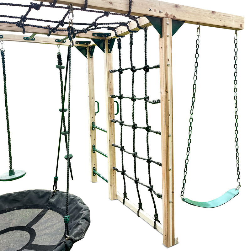 Kids Orangutan Climbing Cube Jungle Gym + Green Slide