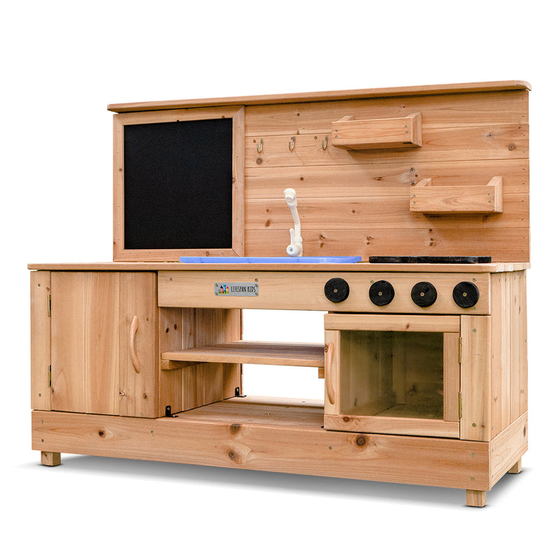 Kids Outdoor Wooden Roma-Style Play Kitchen