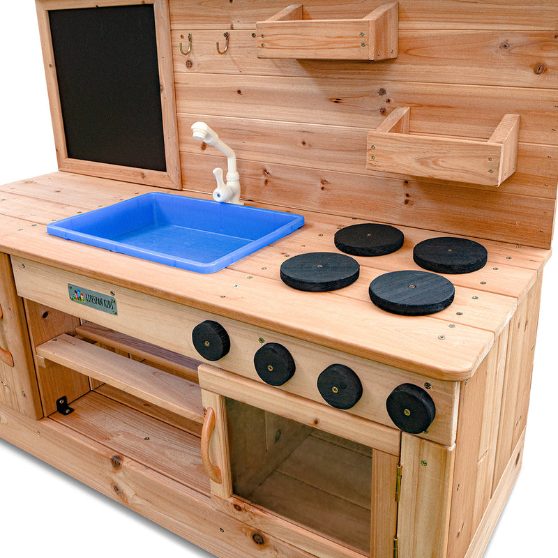 Kids Outdoor Wooden Roma-Style Play Kitchen