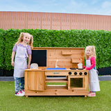 Kids Outdoor Wooden Roma-Style Play Kitchen