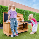 Kids Outdoor Wooden Roma-Style Play Kitchen