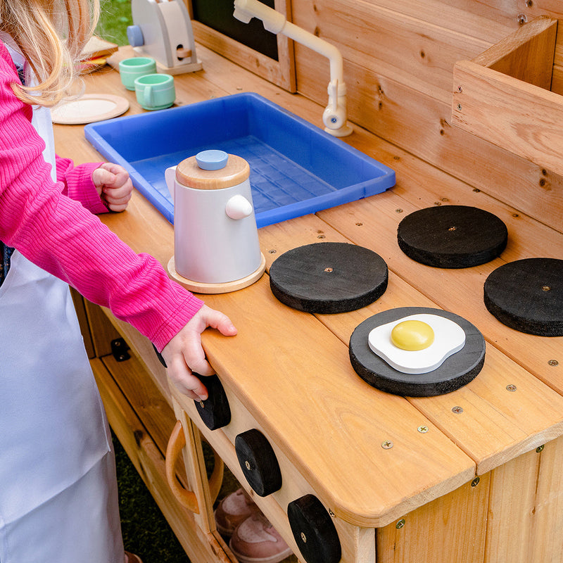 Kids Outdoor Wooden Roma-Style Play Kitchen