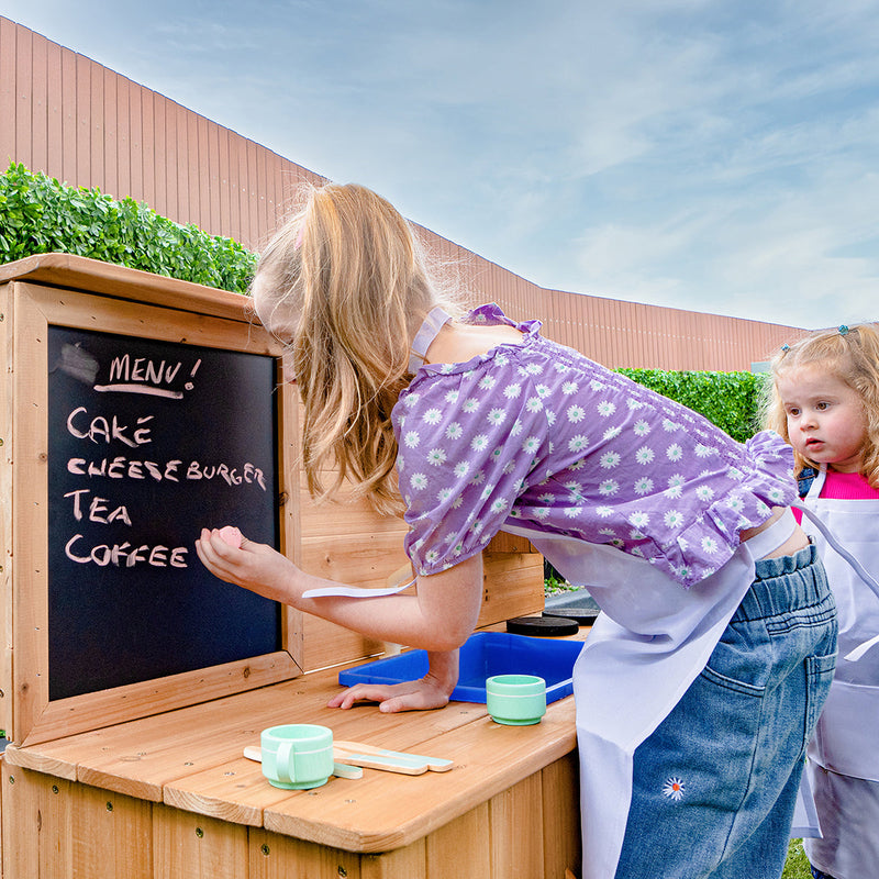 Kids Outdoor Wooden Roma-Style Play Kitchen