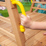 Kids Timber Climb & Slide Play Tower + Green Slide