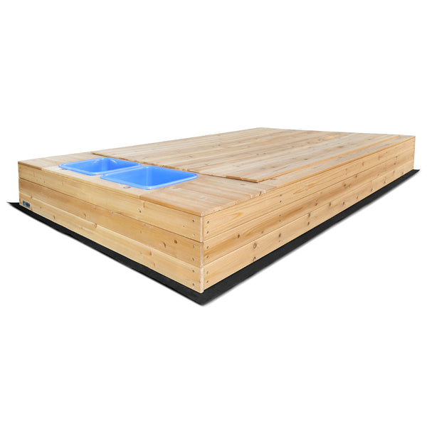 Kids Huge Mighty Sandpit with Wooden Cover