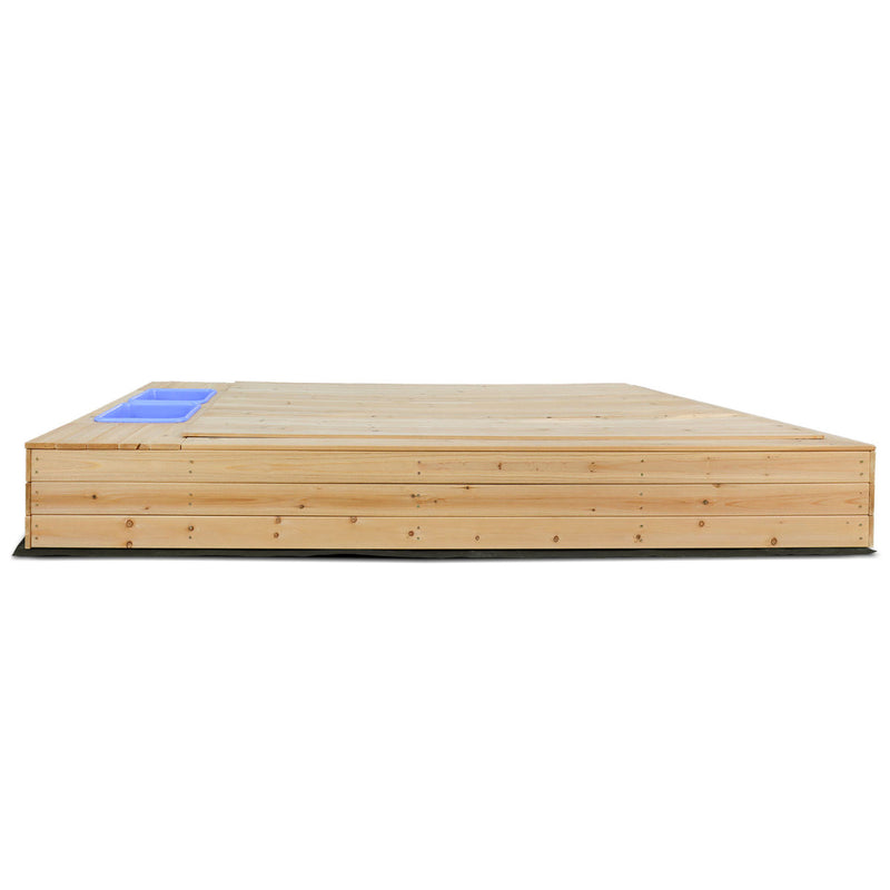 Kids Huge Mighty Sandpit with Wooden Cover