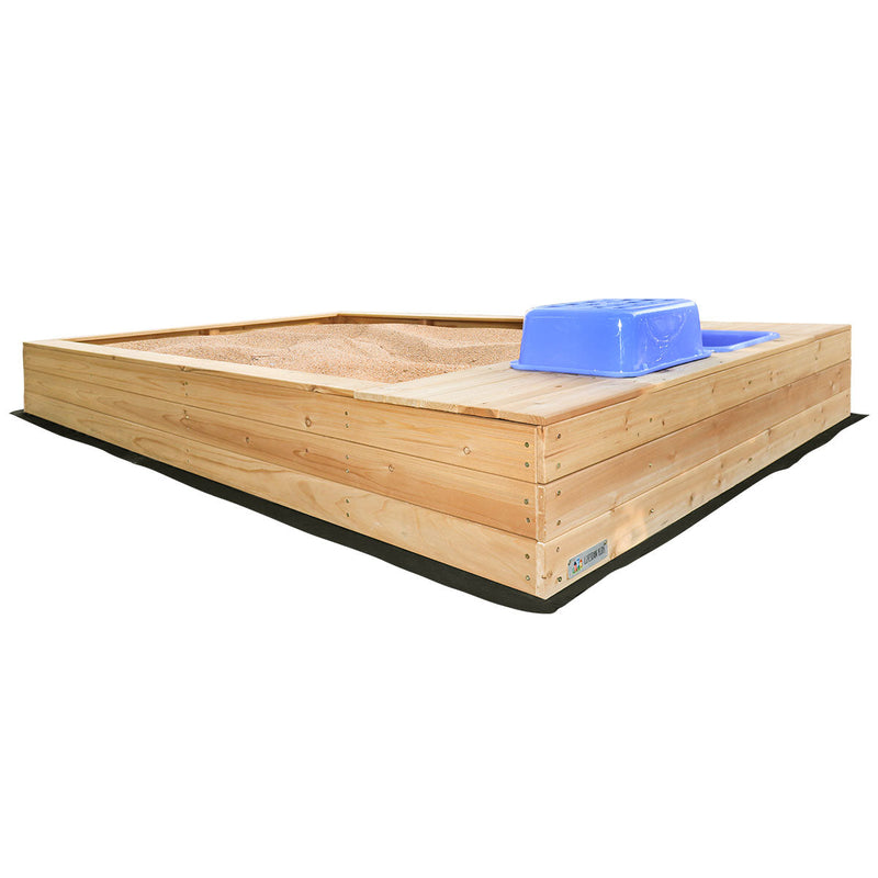 Kids Huge Mighty Sandpit with Wooden Cover