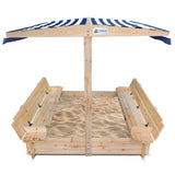 Kids Skipper Sandpit with Bench Seats and Canopy