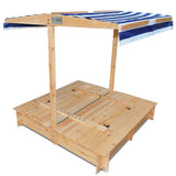 Kids Skipper Sandpit with Bench Seats and Canopy