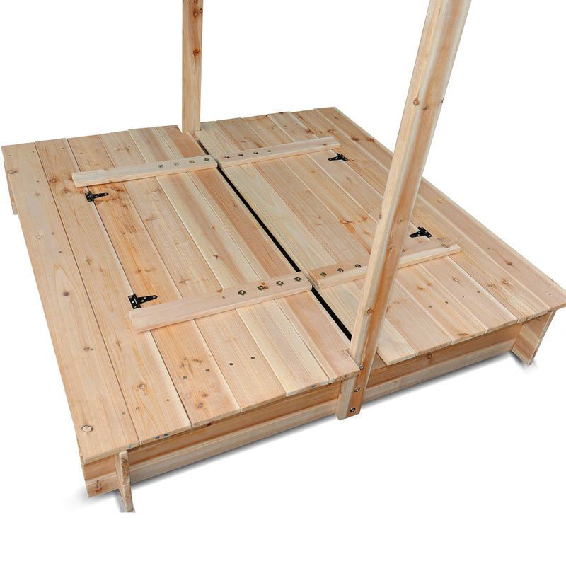 Kids Skipper Sandpit with Bench Seats and Canopy