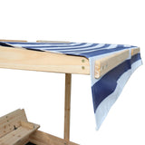 Kids Skipper Sandpit with Bench Seats and Canopy