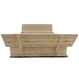 Kids Strongbox Square Sandpit - Extra Large with Foldable Seats / Timber Cover